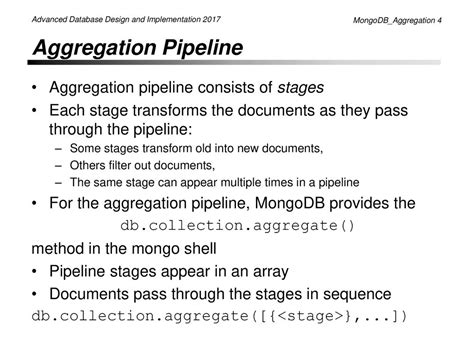 db.collection.aggregate() .